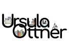 Logo "Ursula Ottner", Text mit kleinen Illustrationen